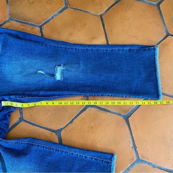 Democracy Ab Technology Elastic Waistband Frayed Hem Distressed Jeans size 24W - Picture 7 of 10